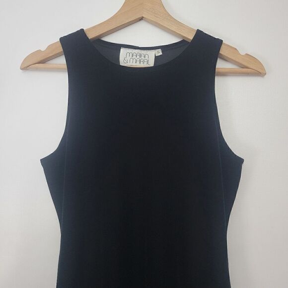 Marian& Maral Vintage Black Velour Maxi Dress - Picture 2 of 10